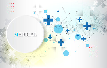 medical template for science and technology presentation.futuristic medical background.