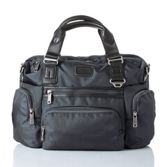 Men's grey textile bag. For sports and travel.