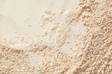 Vanilla toned facial powder for decorative cosmetics background