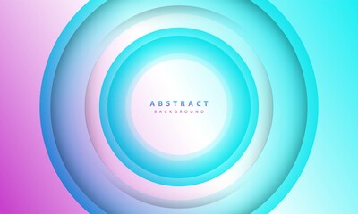 Gradient background. Abstract circle paper cut smooth color composition.