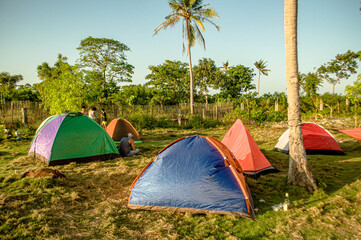 tent in the forest