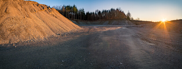 Gravel extraction in the Altdorf Forest in Upper Swabia