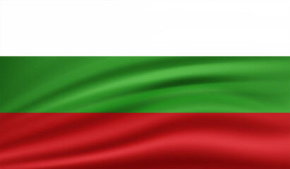 Grunge Bulgaria flag. Bulgaria flag with waving grunge texture. Vector background.