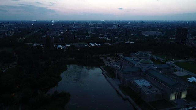 Museum of Science and Industry, Chicago Chicago Illinois Drone Aerial View