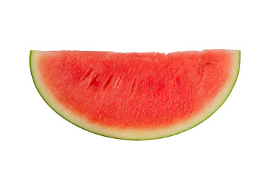 Fresh ripe watermelon slice on white background