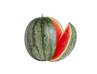 Fresh watermelon sliced on the white background