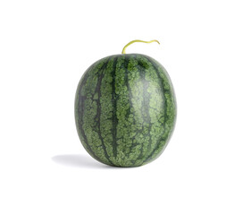Fresh ripe watermelon on the white background with clipping paths.