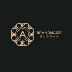 letter A logo design for Luxury, Restaurant, Royalty, Boutique, Cafe, Hotel, Heraldic, Jewelry, Fashion and other vector illustration