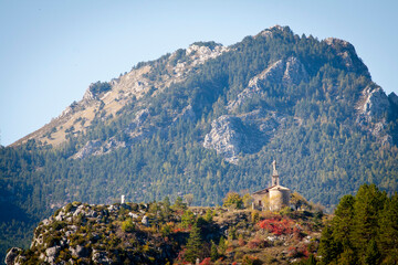 church in the mountains in france côte d'azur