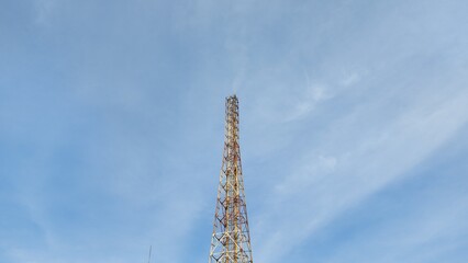 chimney tower in the industrial area of east ​​jakarta