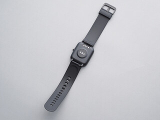 Smartwatch view of sensor. Technology for monitoring heart rate..