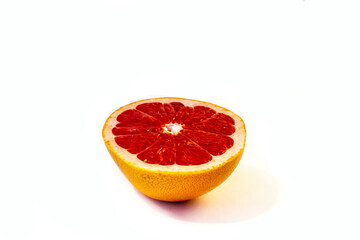 Isolated on white grapefruit background