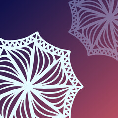 Design concept of ramadan kareem or eid mubarak invitation or card background greeting with mandala arabic pattern.
