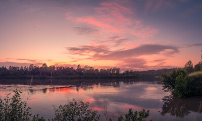 Panoramic Riverside Sunrise