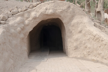 Ancient Karez irrigation system entrance