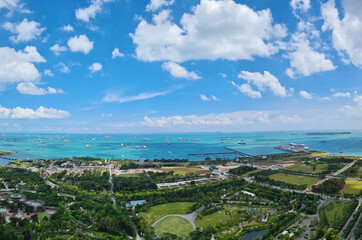 SINGAPORE - JULY 1: Day view of Sentosa island on July 1, 2013 in Sentosa, Singapore. Sentosa is a popular island resort in Singapore with more than 5 million visitors per year.