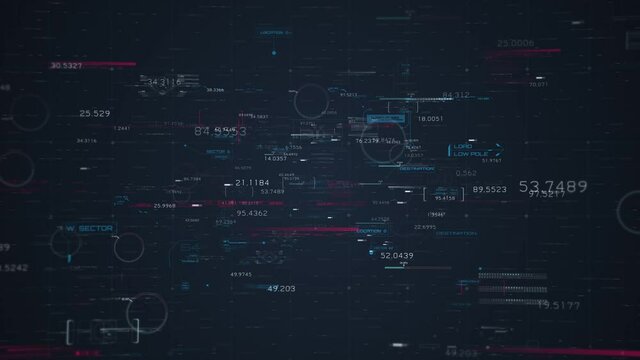 Abstract technology background wuth hud aand ui elements