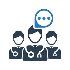 Doctor communication icon