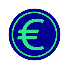 Euro coin symbol, Travel icon