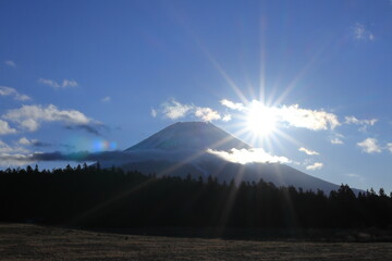 富士山と日の出
