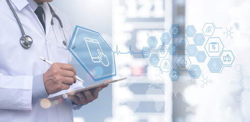 Virtual hospital, telemedcine, online medical, smart health, online doctor, medical technology...