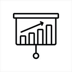 Black line icon for improving