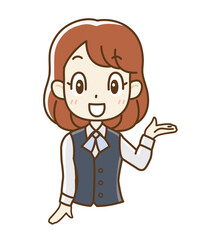 制服の女子社員