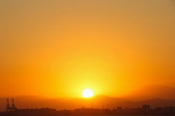 Fototapeta na wymiar Sunset, Malaga, Spain