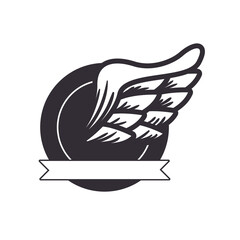 wing biker patch