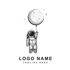 vector illustration of astronaut mascot logo design