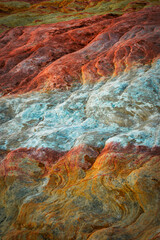 USA, Nevada, Overton, Valley of Fire State Park. Multi-colored rock formation.