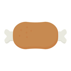 シンプルでかわいいお肉のイラスト フラット