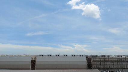 clear sky in the central business development area of north jakarta