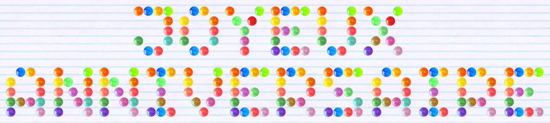 Joyeux anniversaire bonbons, fond papier