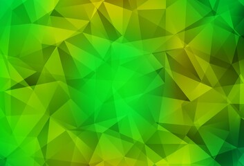 Fototapeta na wymiar Light Green, Yellow vector low poly texture.
