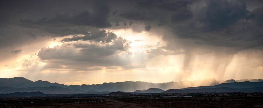 Passing monsoon at Red Rock Canyon, Nevada
