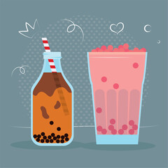 Chocolate pink drinks