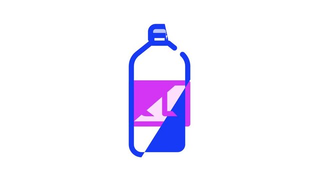 chlorine bottle color icon animation