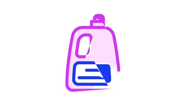 liquid powder or conditioner bottle color icon animation