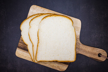 slice of fresh white toast bread