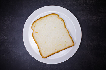 slice of fresh white toast bread