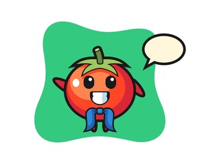 Character mascot of tomatoes as a sailor man