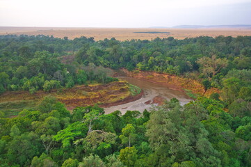 マサイマラ自然保護区のマラ川（ケニア）