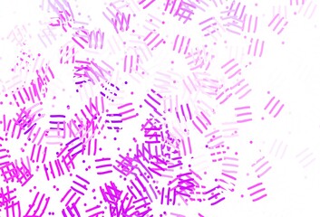 Light Pink vector layout with flat lines, dots.