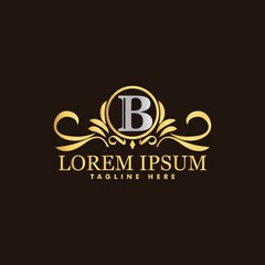 Golden luxury logo design