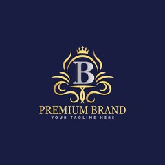 Golden luxury logo design