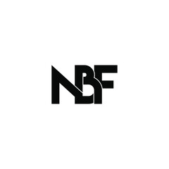 nbf letter original monogram logo design