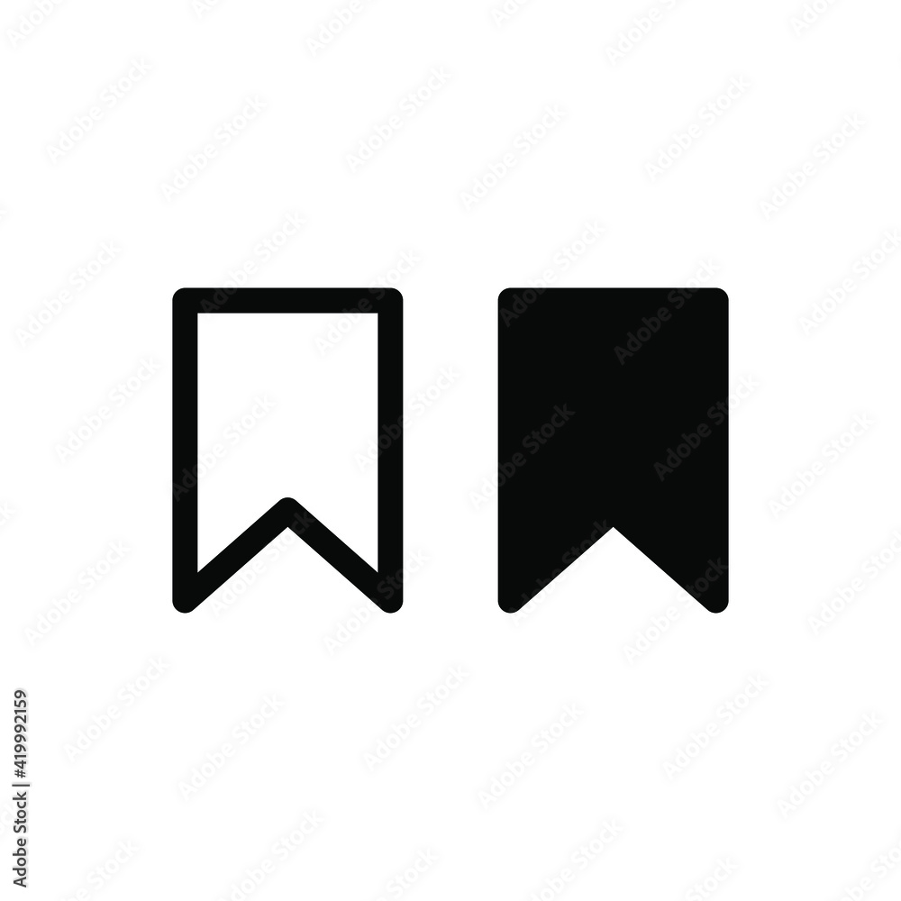 Poster bookmark vector icon. reading mark symbol. read note book sign. web and application interface button