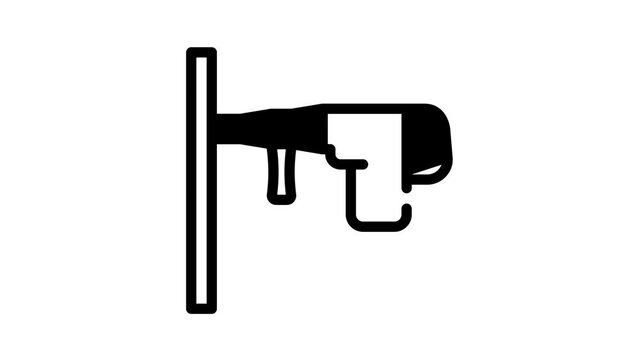 drilling wall black icon animation