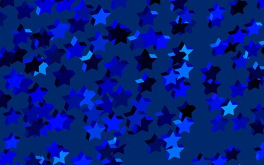 Dark Pink, Blue vector pattern with christmas stars.